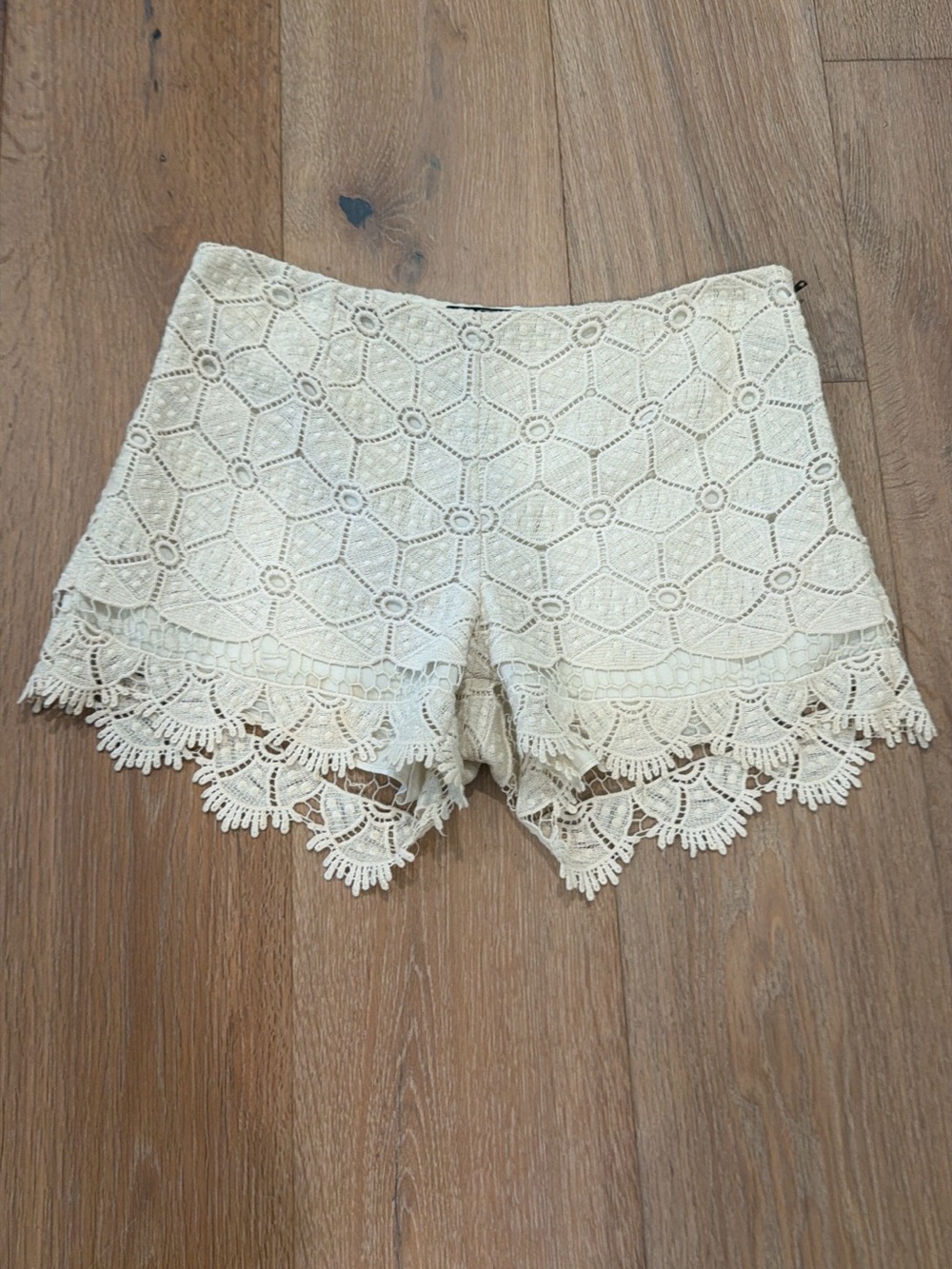 Dolce Vita Cream Crochet Lace Shorts